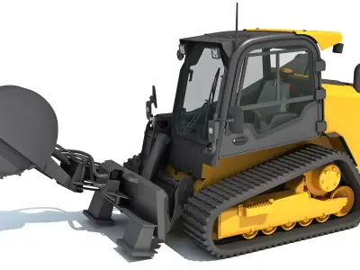 Skid Steer Stump Grinder Cutter 3D model