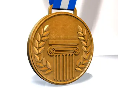 Medal gold 3D model