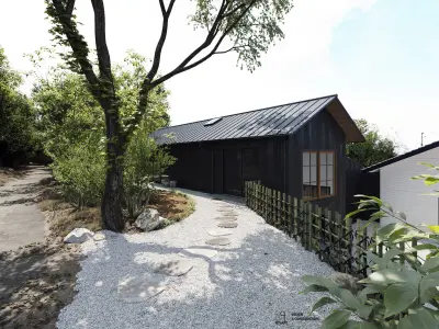 Japan house full CGI 3D model