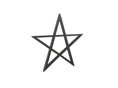 Pentagram Symbol v1 001 Low-poly 3D model