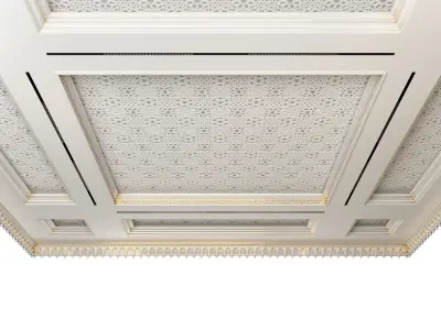 White Ceiling In Oriental Style 5x5 3D model