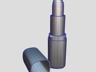Lipstick 4 in tube Low-poly 3D model