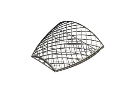 Grade Curva Curved Grille 3D model