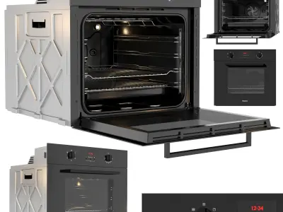 Hotpoint oven Low-poly 3D model