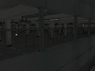 Parking garage Low-poly 3D model