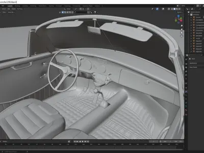 Porsche 356 b cabriolet 1962  3D model