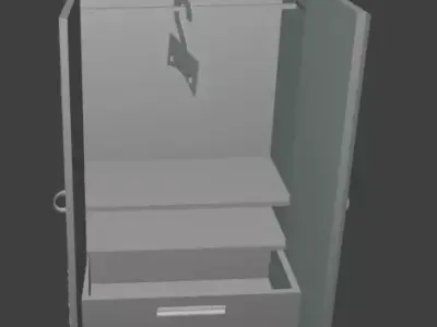 Luxury Glam Cabinet Small Jewelry Storage Box 3D print model