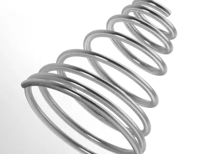 Steel Conical Spring 3D print model