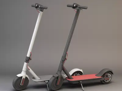 Electric scooter Low-poly 3D model
