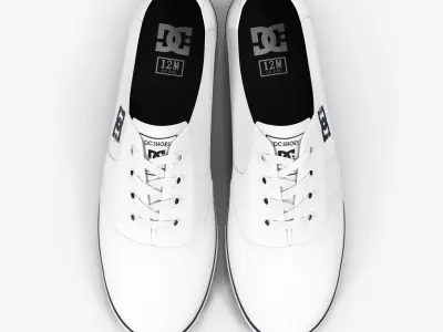 DC Shoes - Flash TX - White Low-poly 3D model
