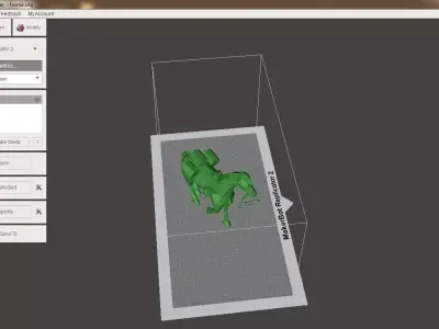 A horse with a saddle 3D model