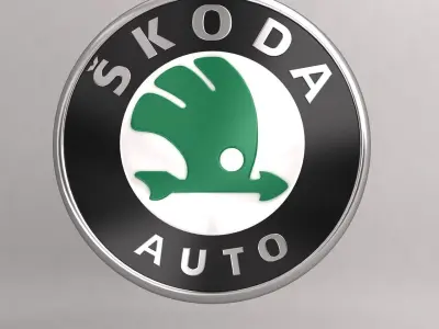 Skoda  car logo keychain 3d model type 1 3D model