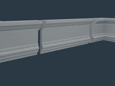  Ceiling Moldings 30 Pieces Low-poly 3D model