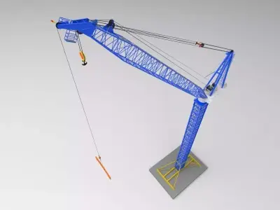 Favelle Favco M1280D TOWER crane 3D model