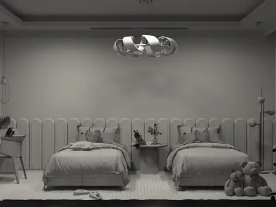 Modern Children Bedroom By Dvel 3D model