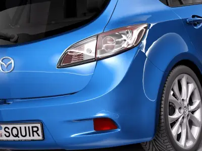 Mazda 3 hatchback 2012 european 3D Model 3D model