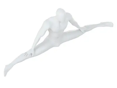 White Mannequin Sitting On A Twine 60 3D model