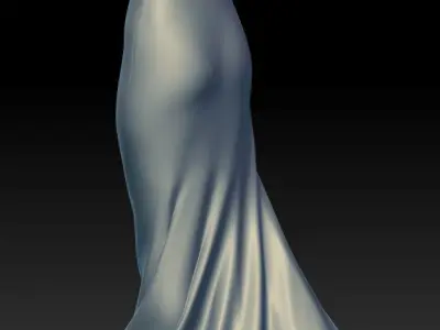Turn around Dress vase base 3D print model 3D print model