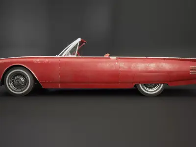 Thunderbird 1961 Convertible Used Low-poly 3D model