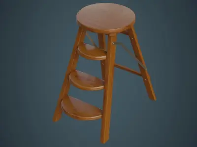 Step Ladder 2A Low-poly 3D model