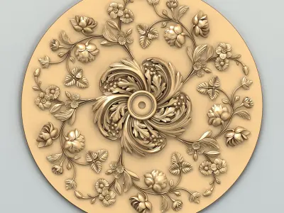Round rosette 049 3D model