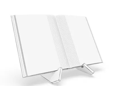 Recipe Book and Bookholder 3D model