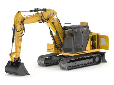 Cat 313 Excavator Triple Arm 3D model