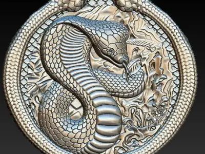 snake pendant 3D model purchase
