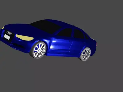 AUDI A6 car low poly model Low-poly 3D model