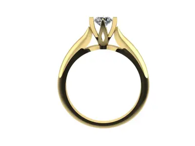 Engagement ring 18 mm 3D print model