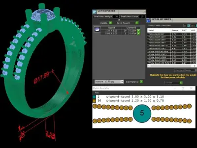   Diamond Ring Jewelry 3D print model