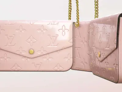 Woman Handbag Louis Vuitton Low-poly 3D model