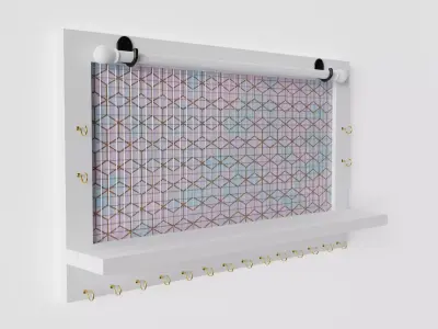 Wall-Mounted Jewelry Organizer in two Versions 3D model