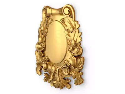 Cartouche classic decorative ornament cnc 3d printing stl 04  3D model