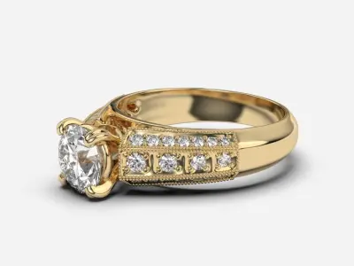 engagement Ring 3D print model 28