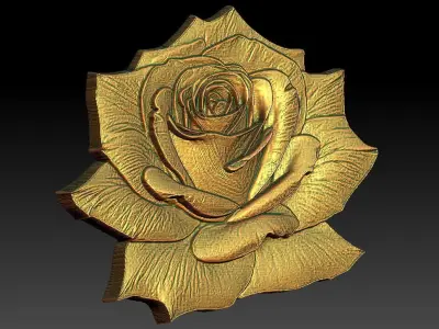 7 Rose CNC Relief Model 3D print model