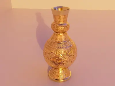 Medieval Flower Vase 7 Low-poly 3D model