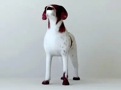 Dogs full body Low-poly 3D model