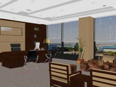 Chinese Style CEO Office 3D model