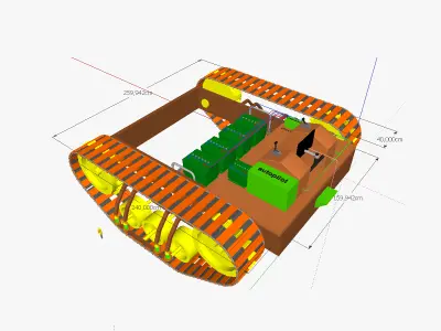 AT traction engine EM 3D model