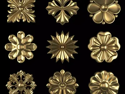 Ornament Element Pack 05 3D model