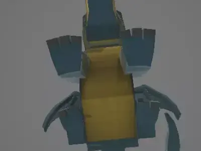 Low poly baby dragon 3D model