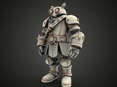 steampunk robotic 10 3D print model