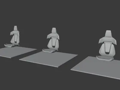 Opulenza - Sportified luxury car seat concept design 3d model 3D model