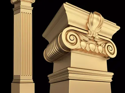 Column Capital 03 Low-poly 3D model