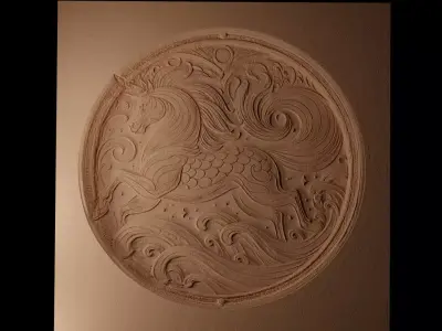 Kelpie CNC 3d Print High Relief Sand Casting 3D print model