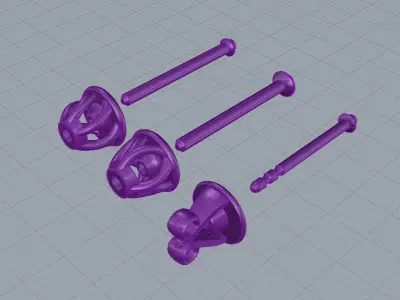 HEART Stud Earrings LOVE GIFT For Valentines Day 3D print model