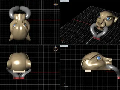 Panther pendant 3D printable for gold and silver 3D print model