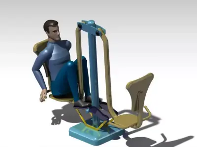 Simple Gym device Free 3D model
