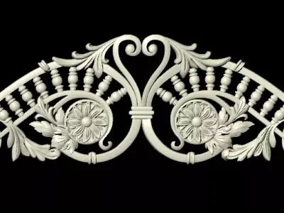 Central decor ornament for furniture 3D model 586